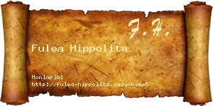 Fulea Hippolita névjegykártya